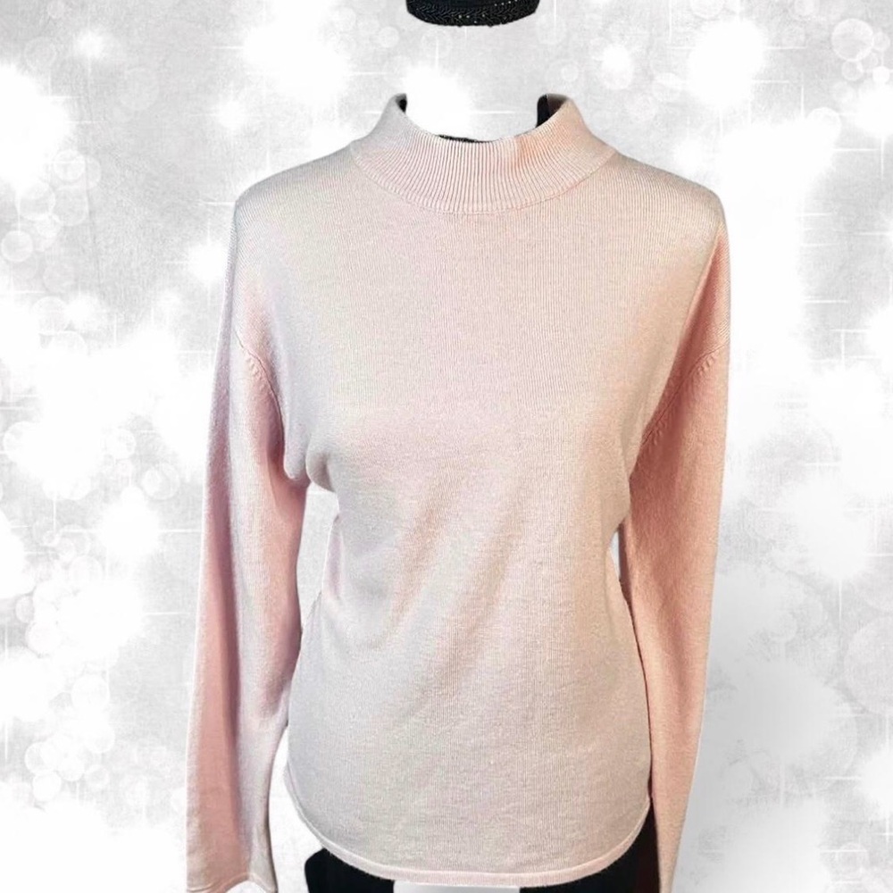 Coquette Baby Soft Pink Mock Neck Sweater